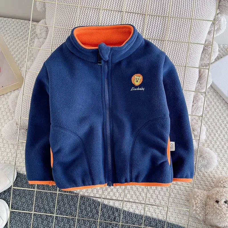 Children's Polar Fleece Cardigan Winter Jacket