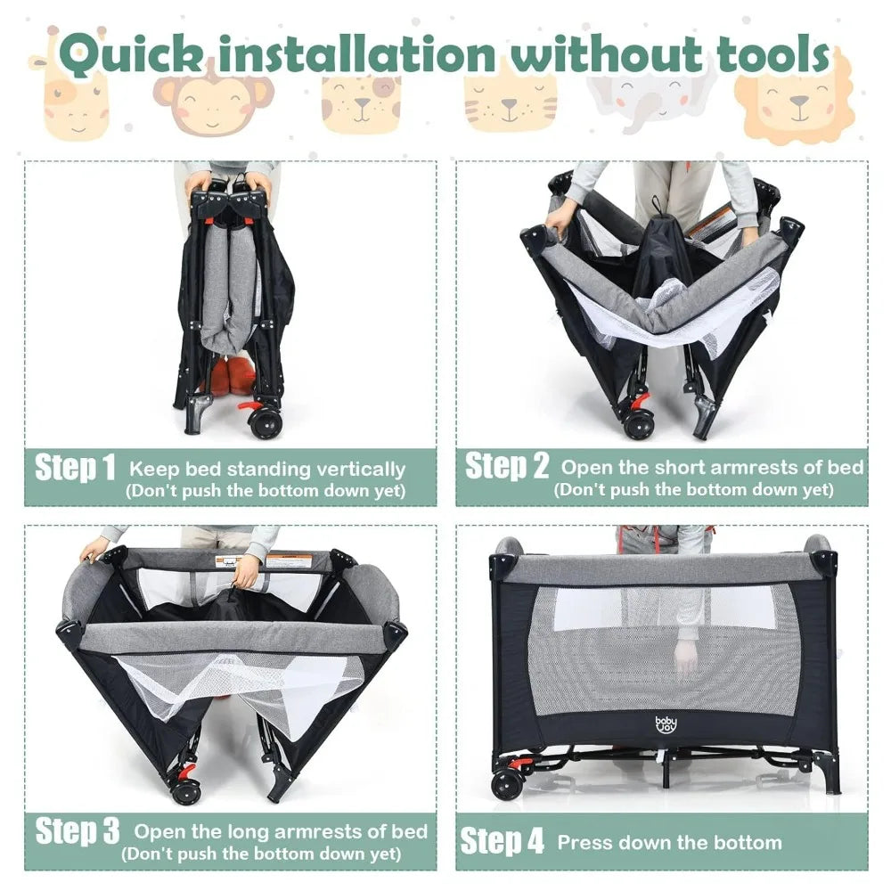 Multifunctional 5-in-1 Pack 'n Play