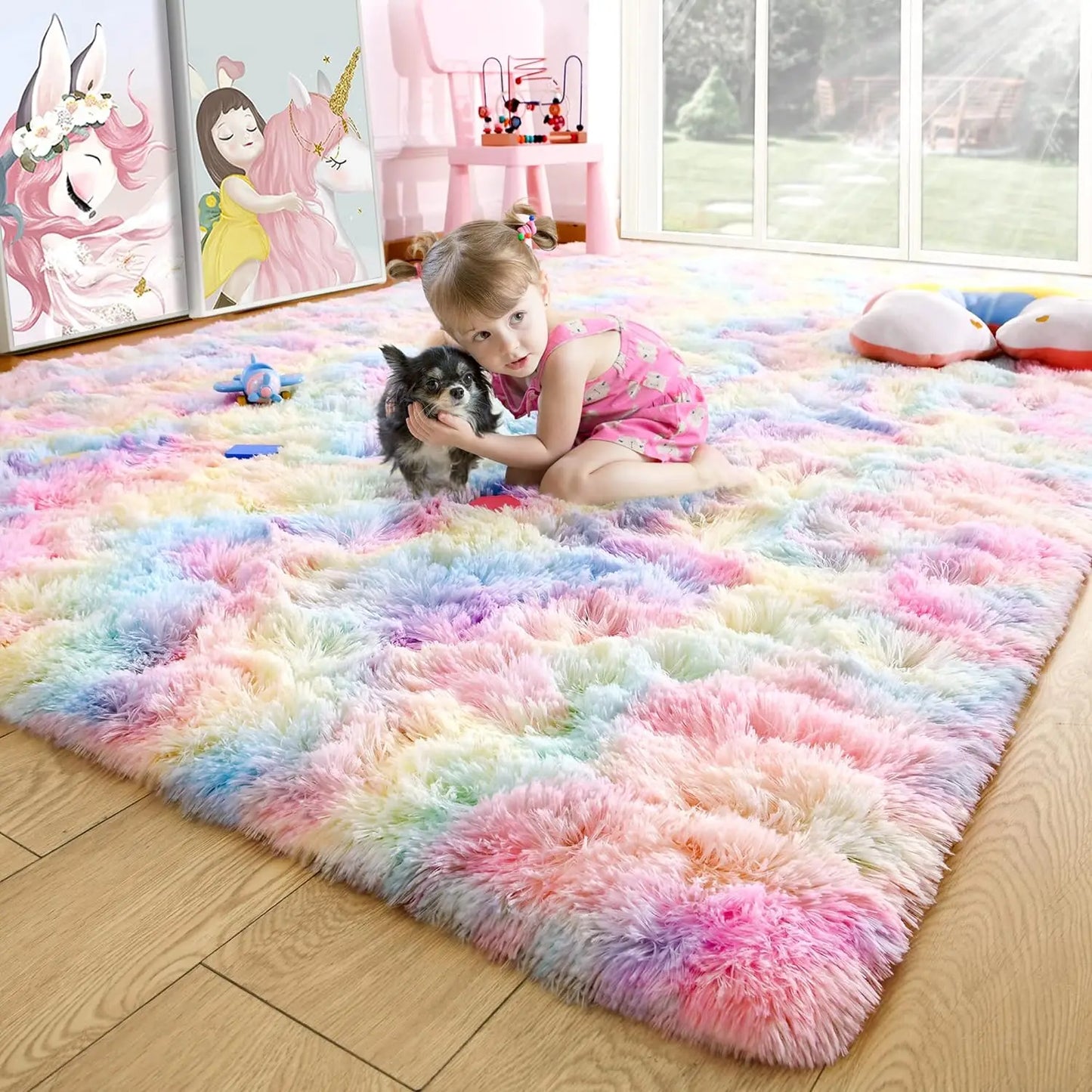 Soft Bedroom Fuzzy Area Rugs for Kids