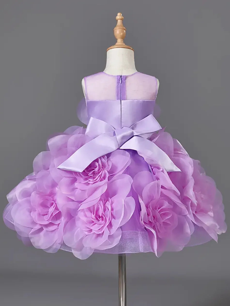 Girls Princess Lilac Party Dress
