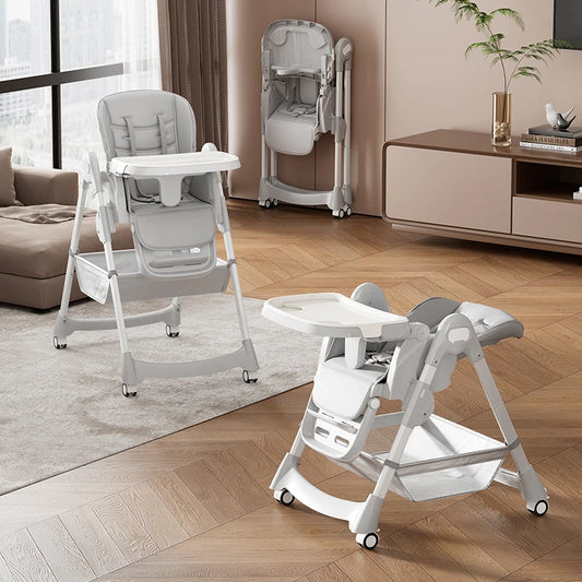 Foldable Leather High Chair