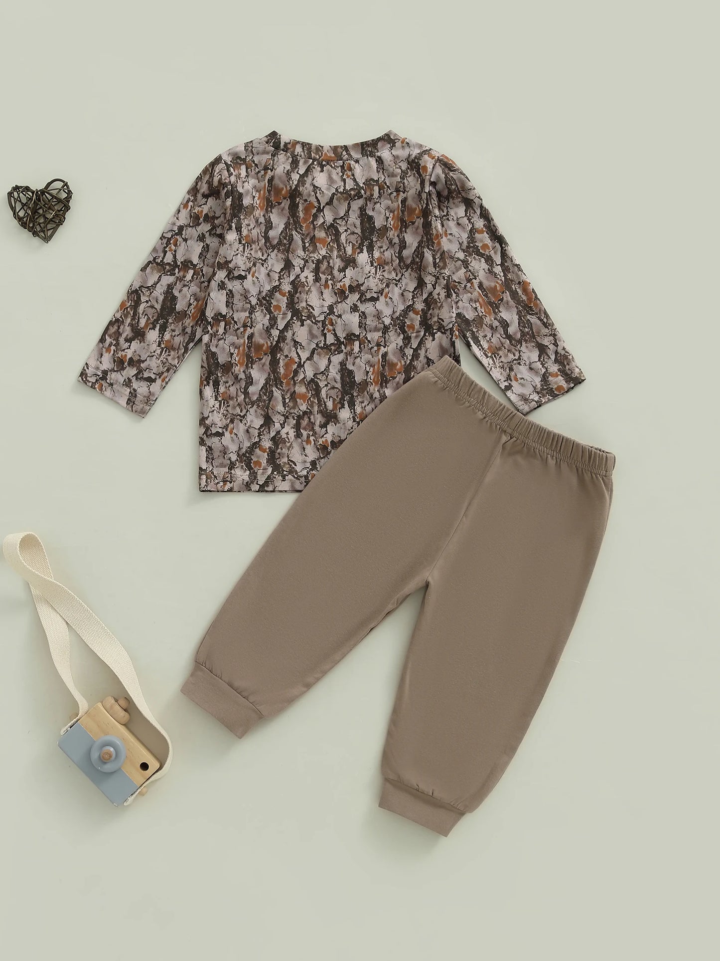 Toddler Boy Winter Outfits Plaid Flannel Button Down Shirt Fleece Lined Jeans 2 Pcs Set for Cold Weather Style