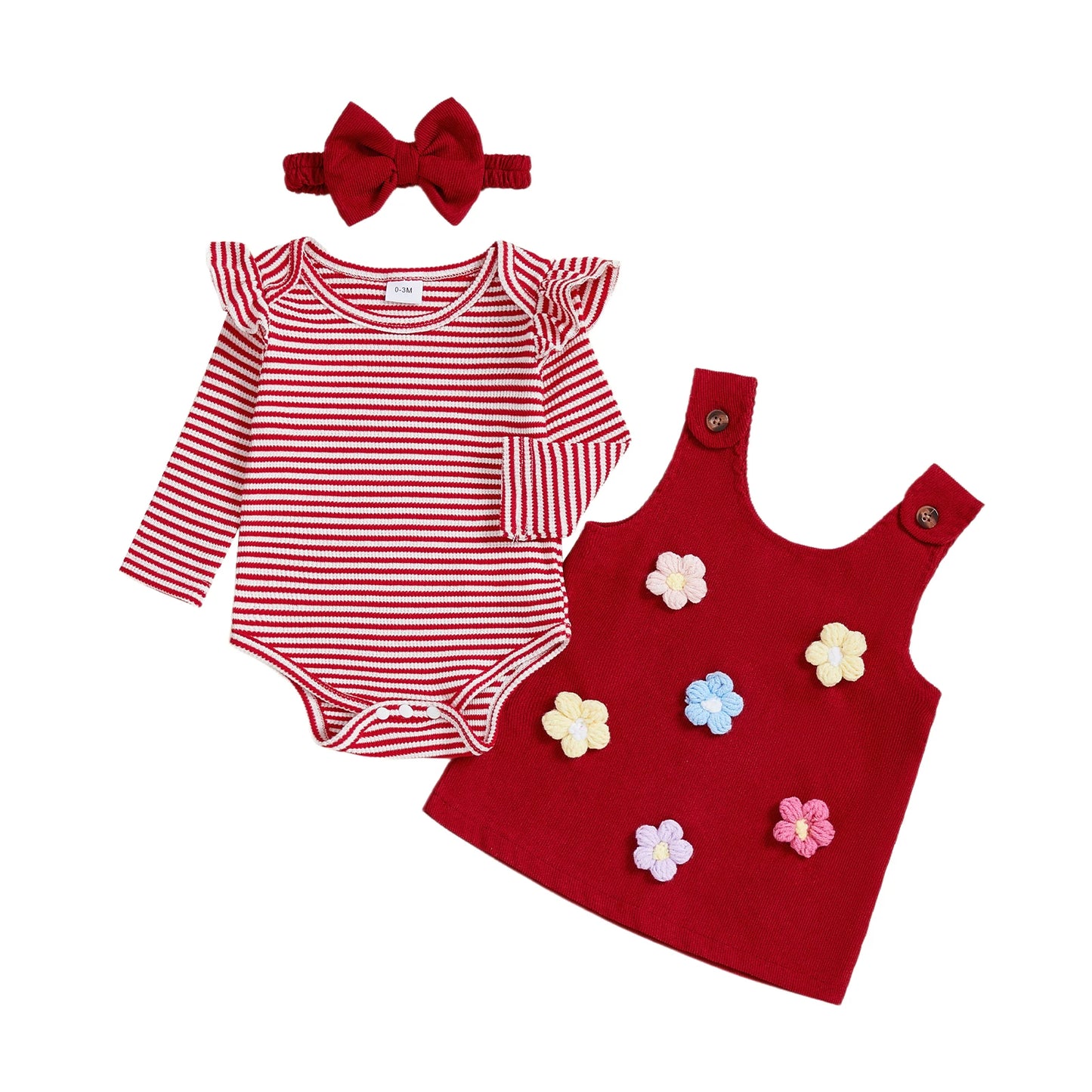 Adorable Baby Girl 3-Piece Outfit Set