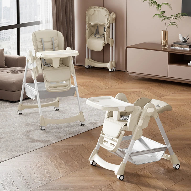 Foldable Leather High Chair