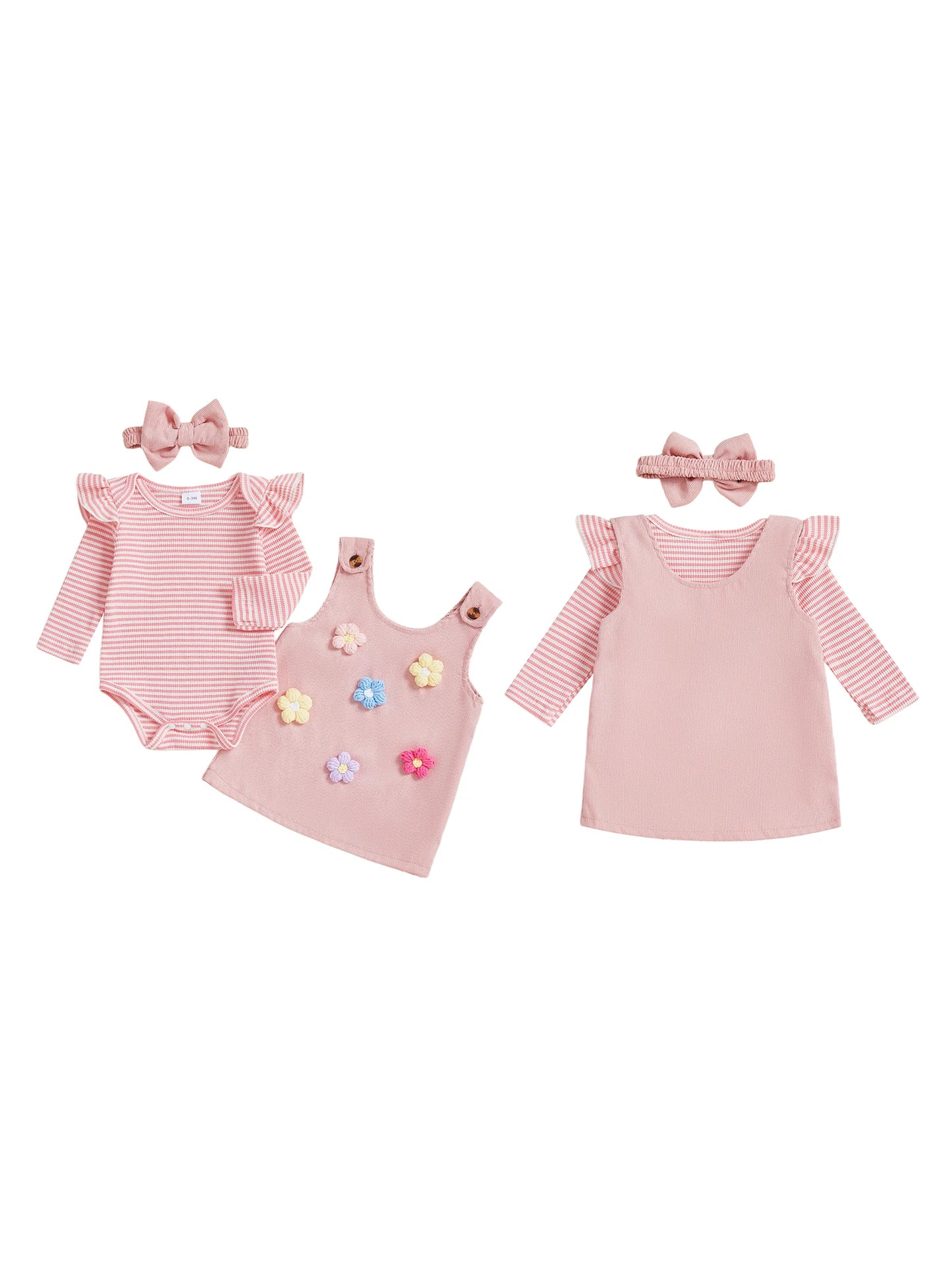 Adorable Baby Girl 3-Piece Outfit Set