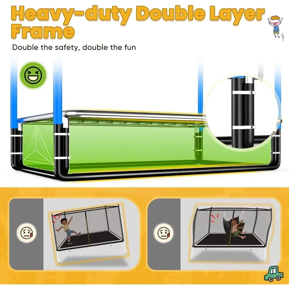 5 in 1 Rectangle Kids Trampoline