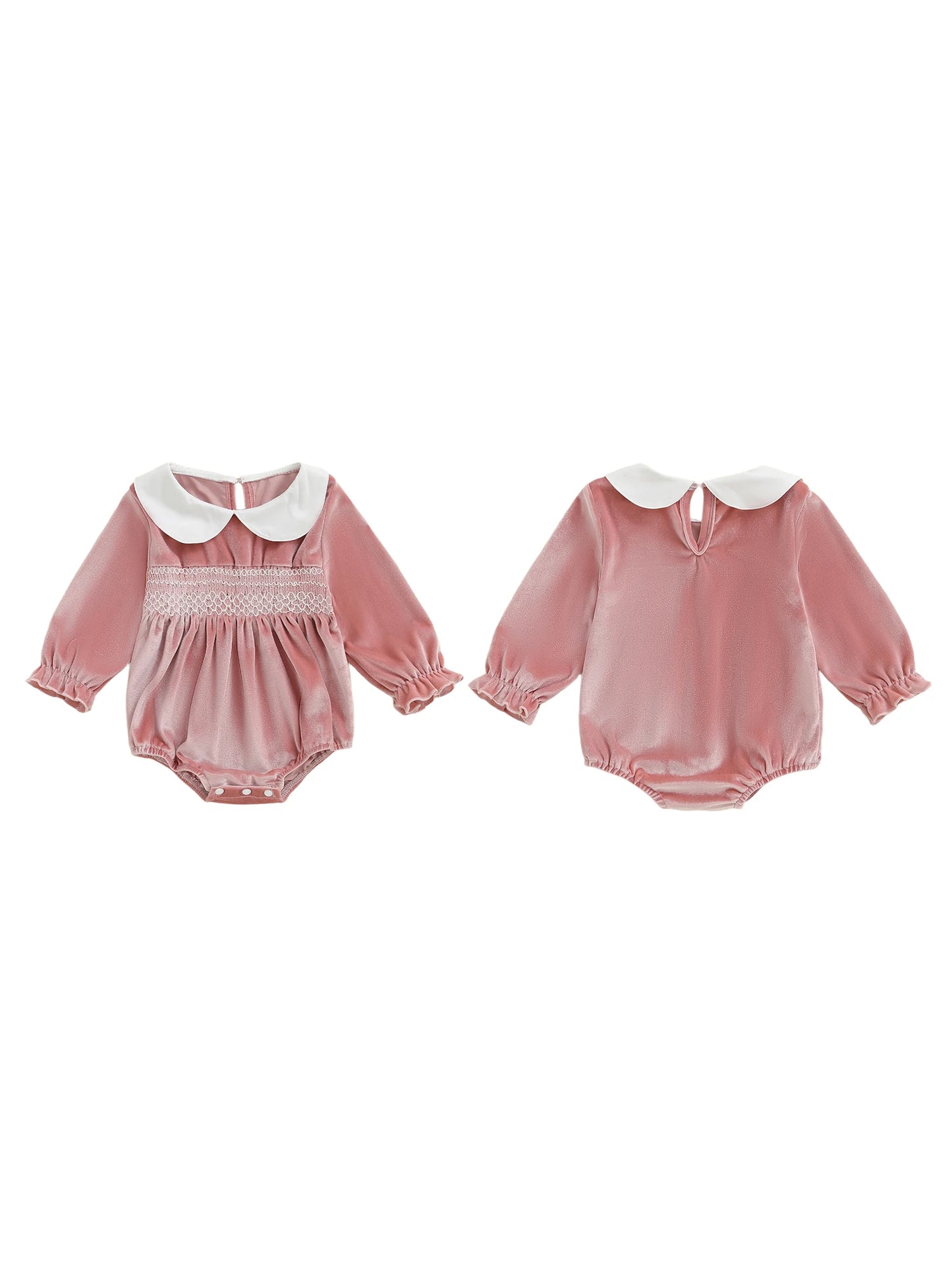 Infant Girls Holiday Velvet Romper