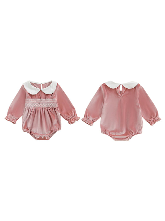 Infant Girls Holiday Velvet Romper
