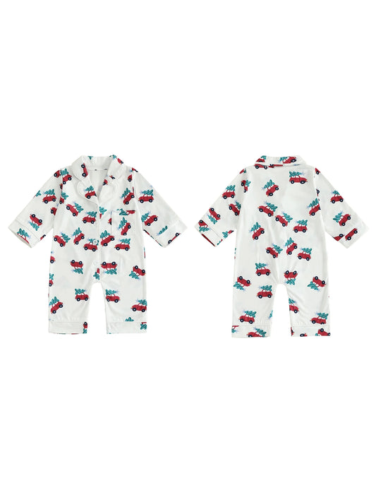 Baby Christmas Snowflake Patterned Jumpsuit