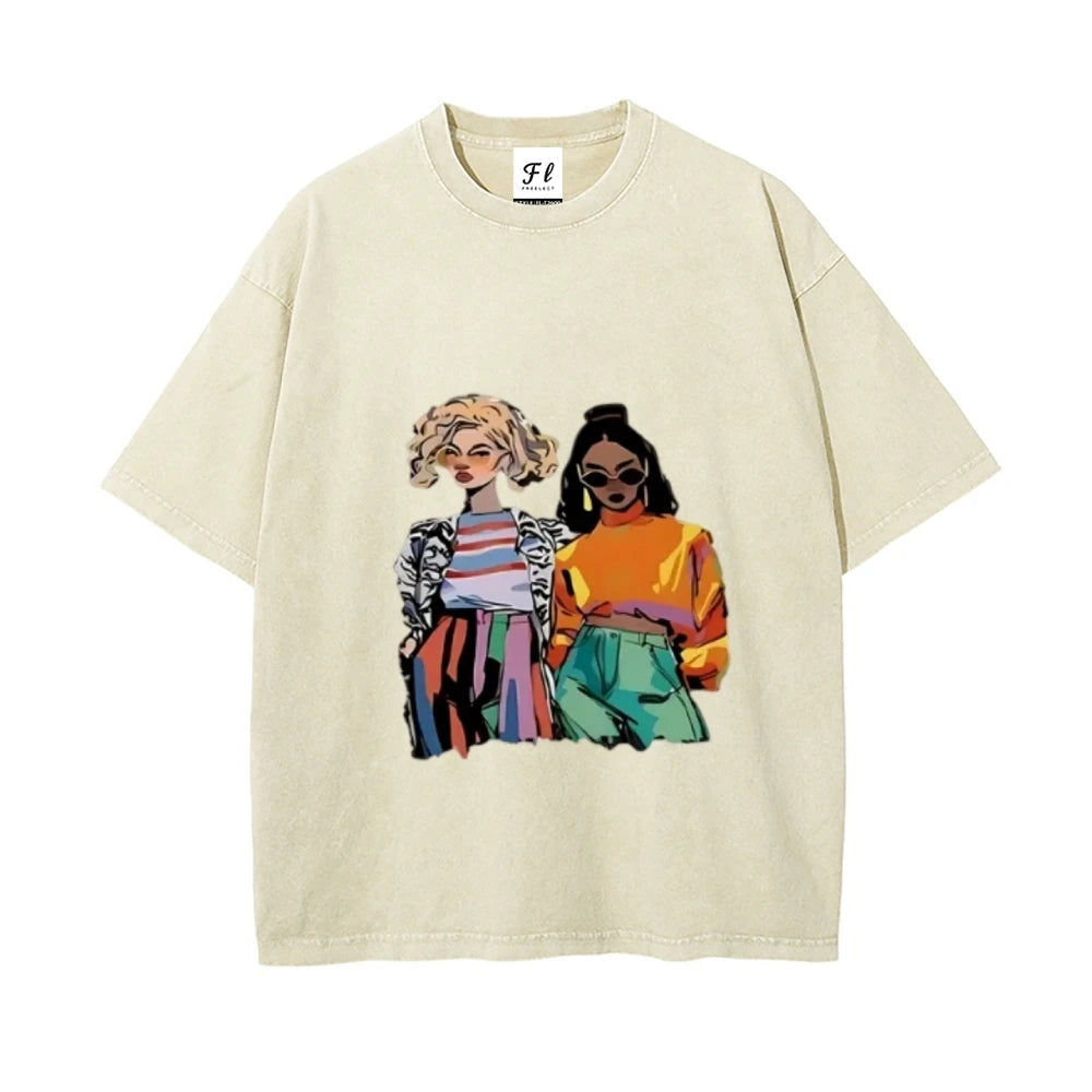 Cotton Graphic Girls Tee Streetwear