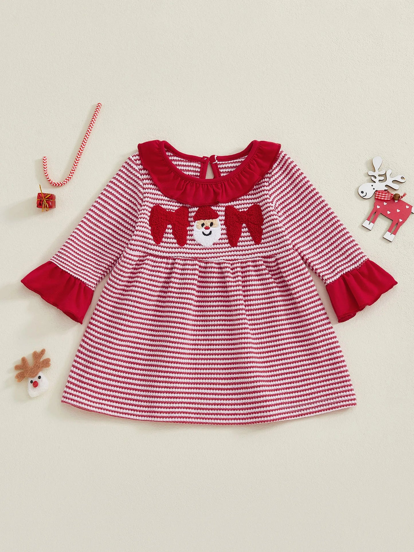 Cute Baby Girl Striped Holiday Dress