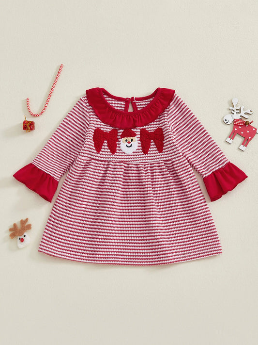 Cute Baby Girl Striped Holiday Dress