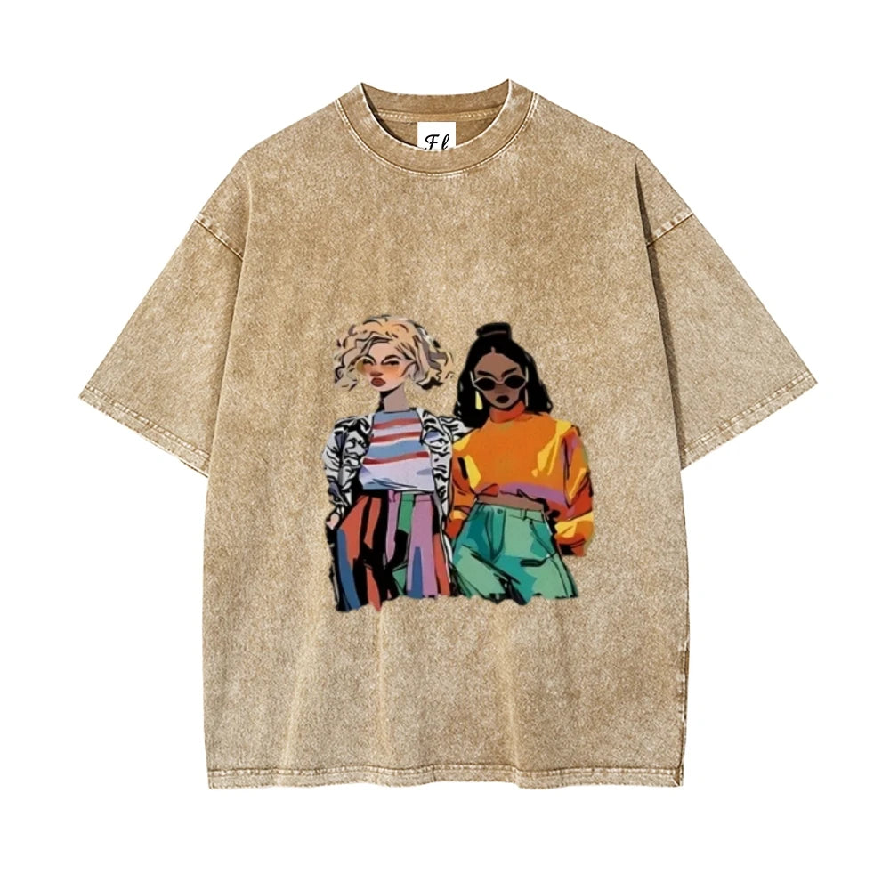 Cotton Graphic Girls Tee Streetwear