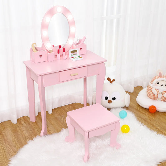 Girls' Vanity Table and Chair Set