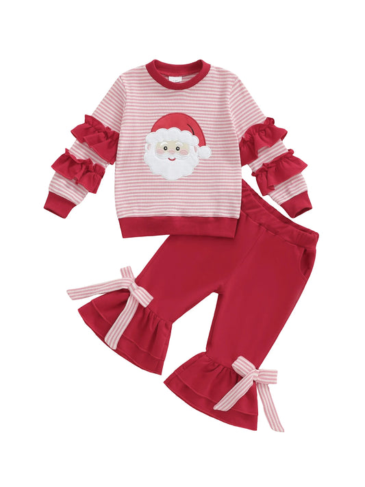 Girls Christmas Outfit with Bow Headband