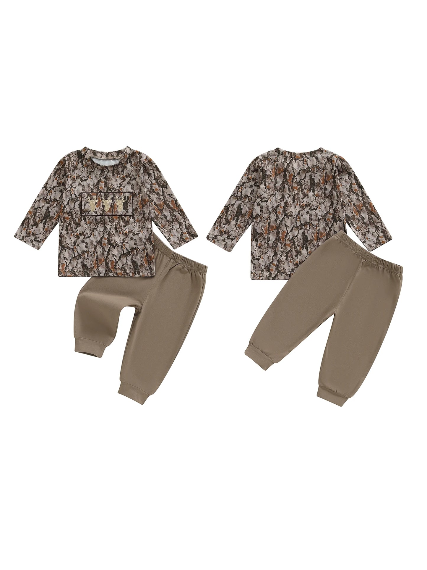 Toddler Boy Winter Outfits Plaid Flannel Button Down Shirt Fleece Lined Jeans 2 Pcs Set for Cold Weather Style