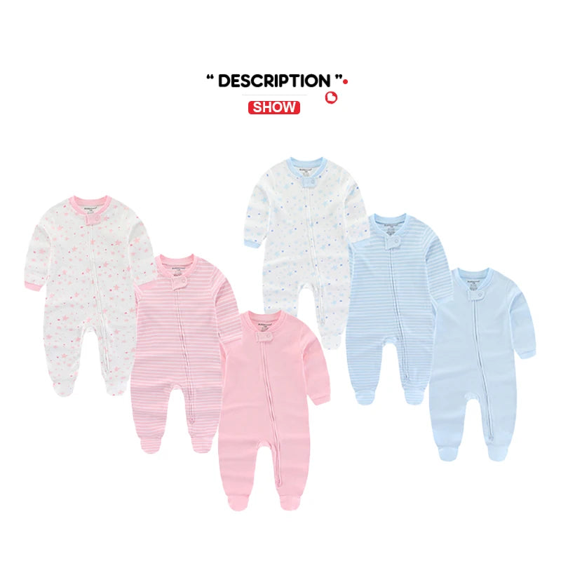 3 Piece Winter Baby Rompers