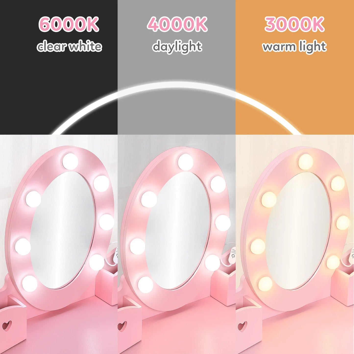 Girls' Vanity Table and Chair Set