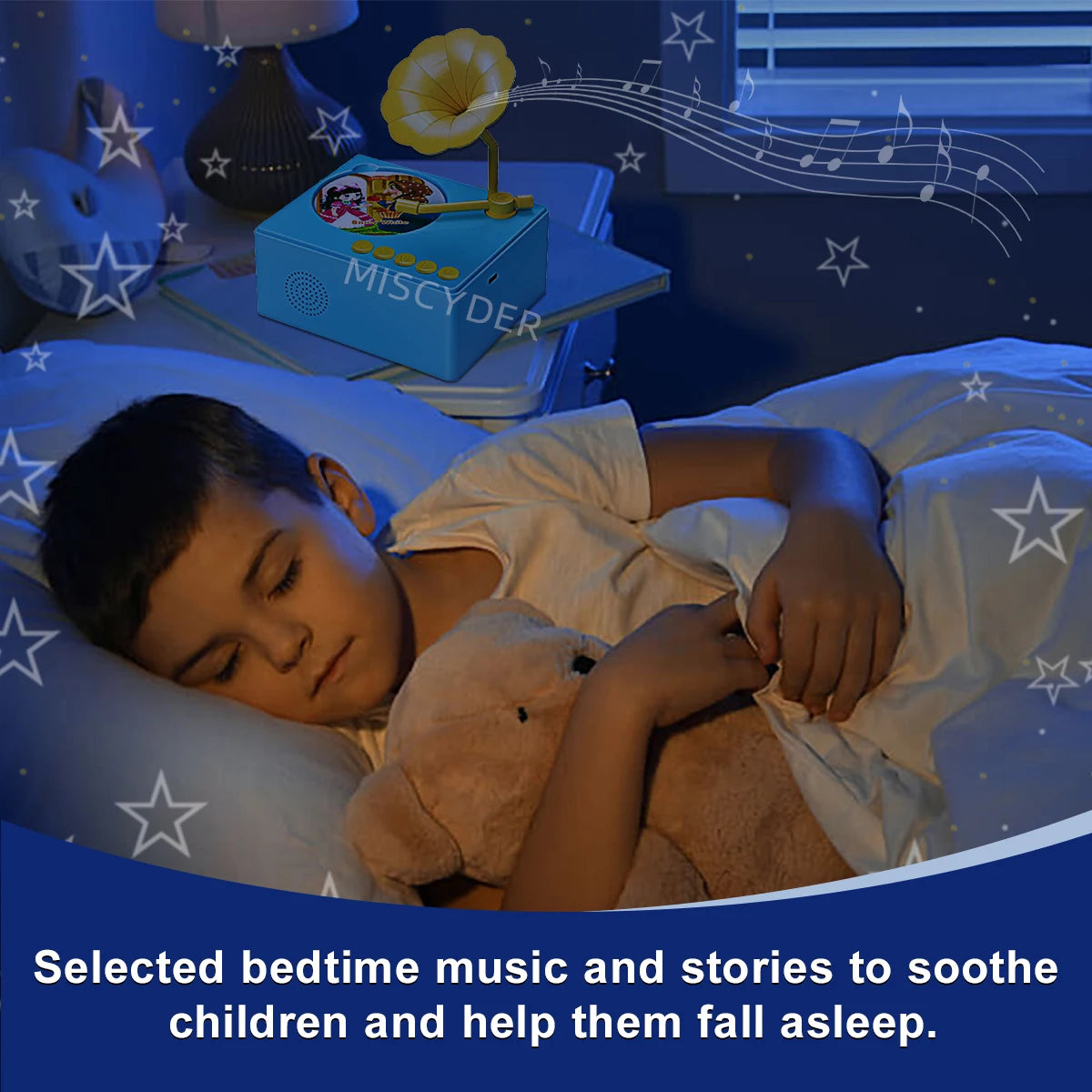 Toddlers Story Musical Toys-Kids Phonograph Story Music Player with 96 Cards-Children's Educational Birthday Xmas Gifts