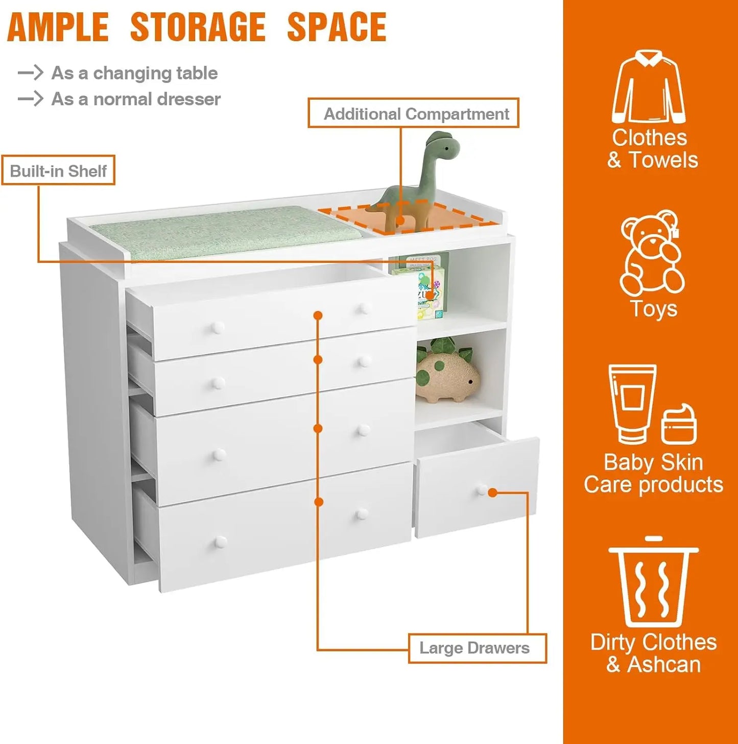 Multi-Functional Baby Changing Table