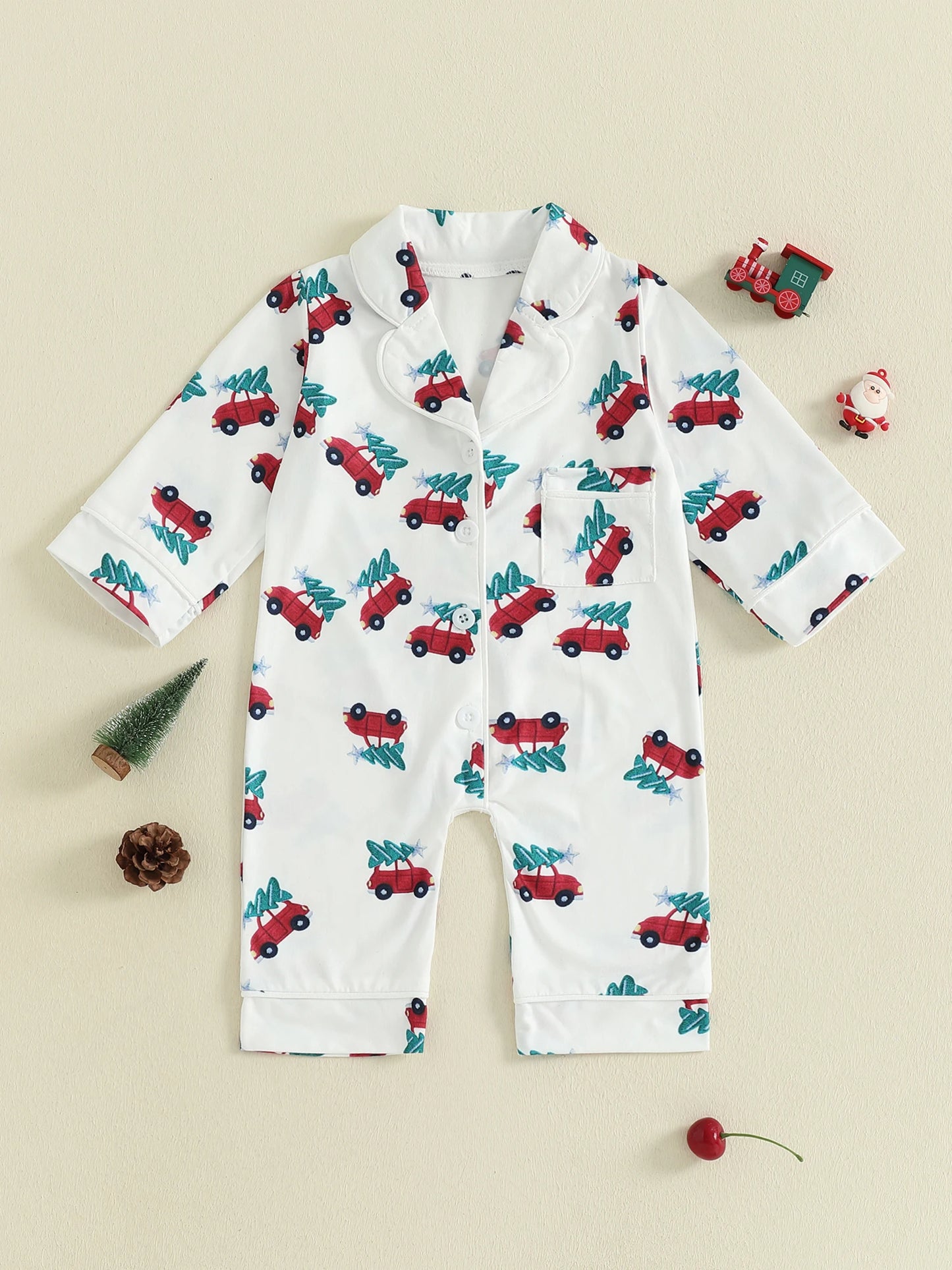 Baby Christmas Snowflake Patterned Jumpsuit