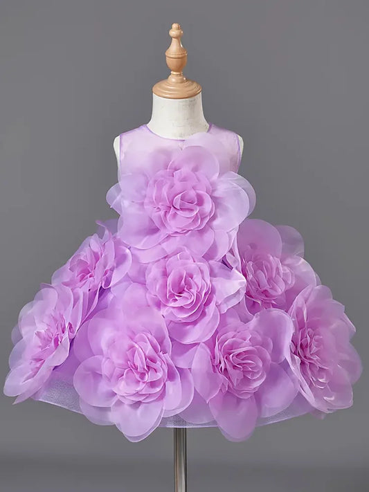 Girls Princess Lilac Party Dress