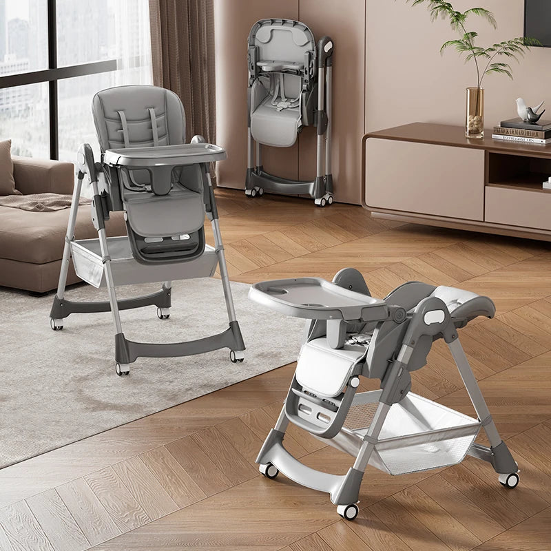Foldable Leather High Chair