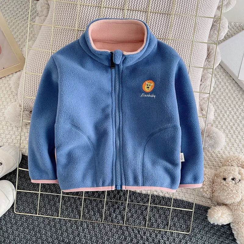 Children's Polar Fleece Cardigan Winter Jacket