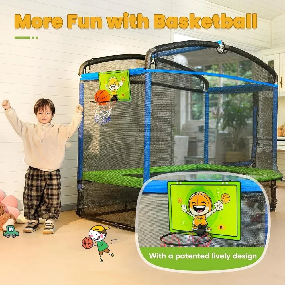 5 in 1 Rectangle Kids Trampoline