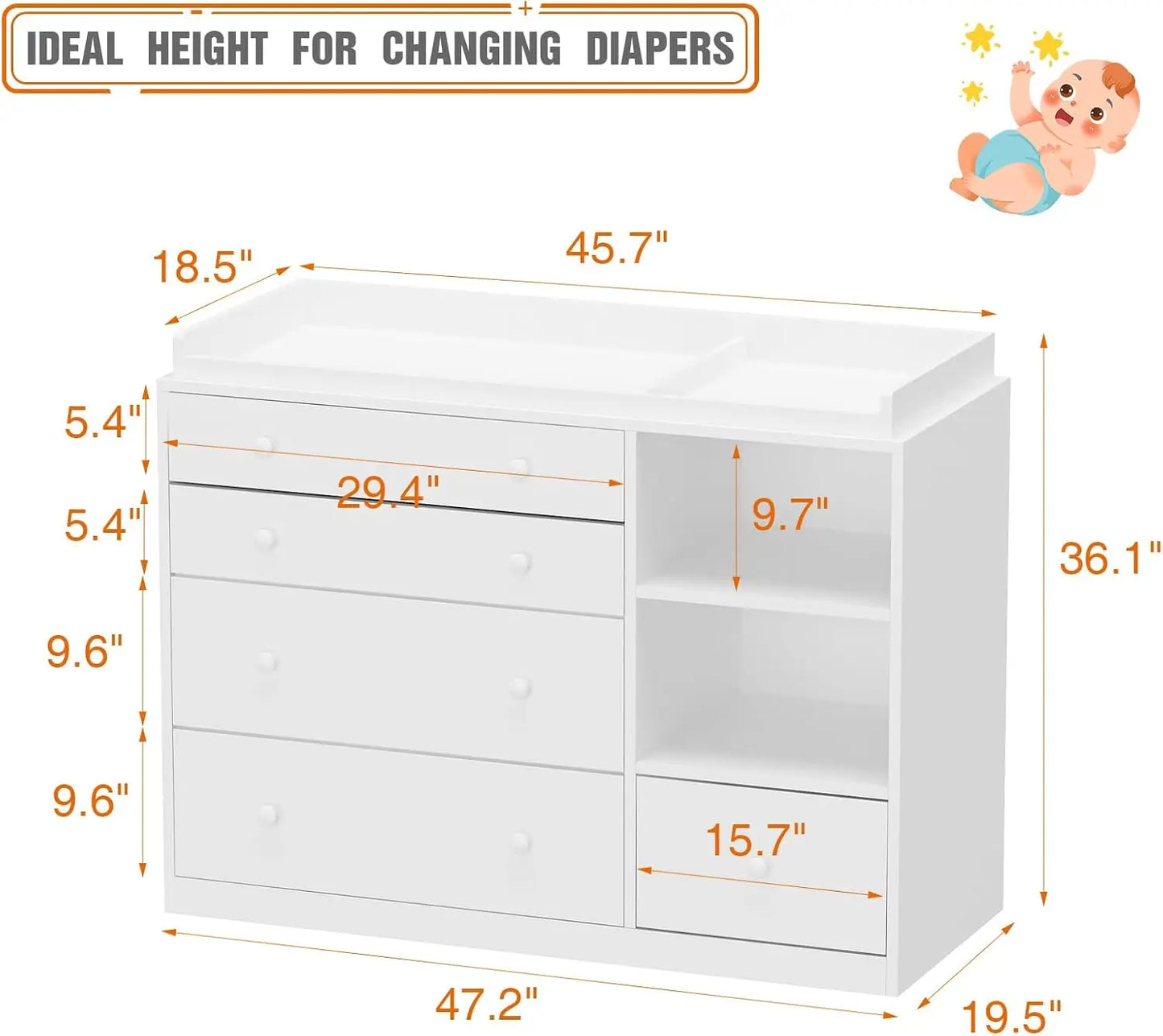 Multi-Functional Baby Changing Table