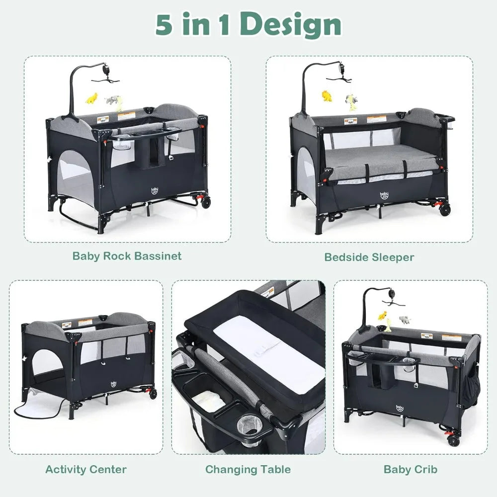 Multifunctional 5-in-1 Pack 'n Play