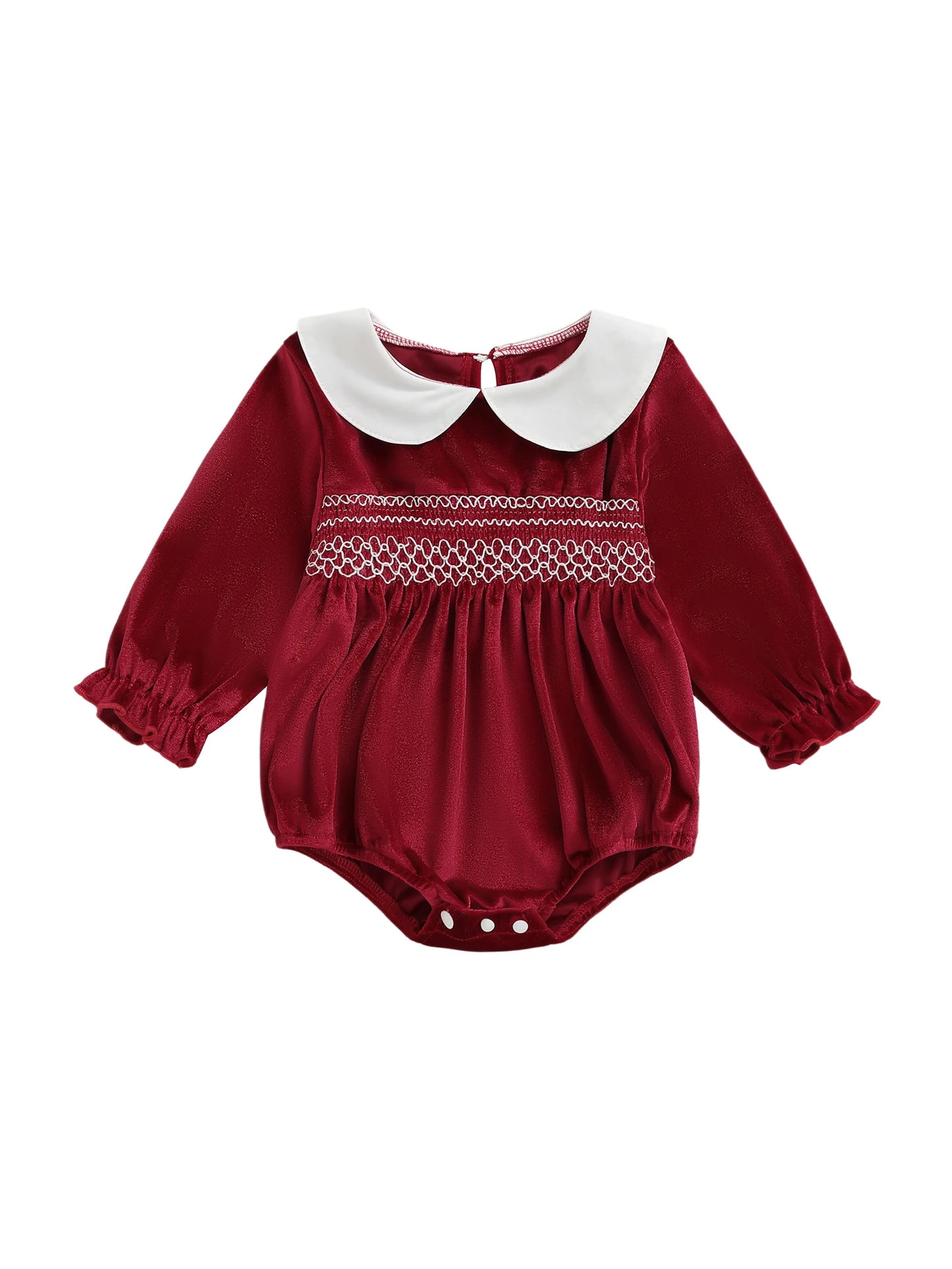 Infant Girls Holiday Velvet Romper