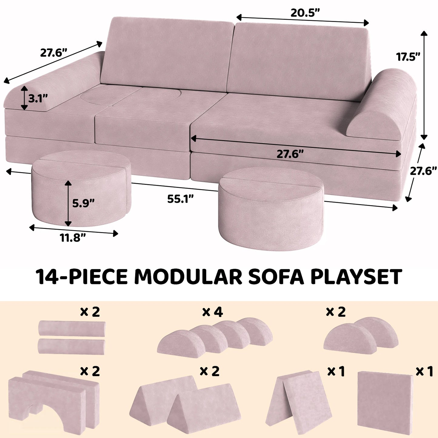 Modular Kids Couch And Cushions