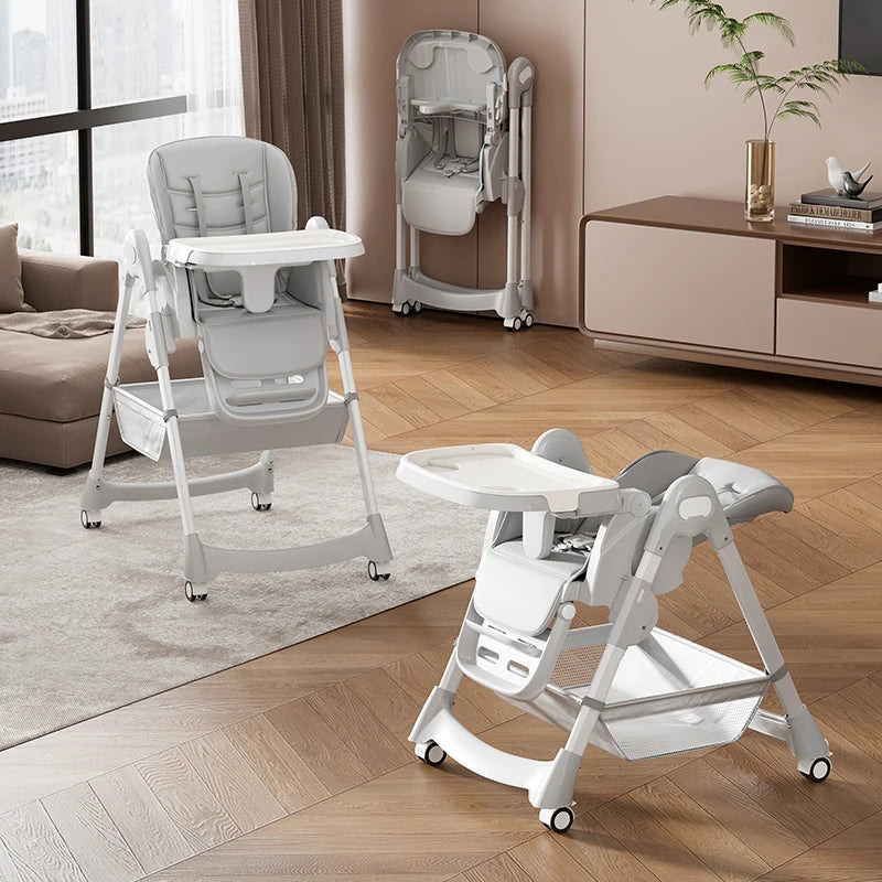 Foldable Leather High Chair