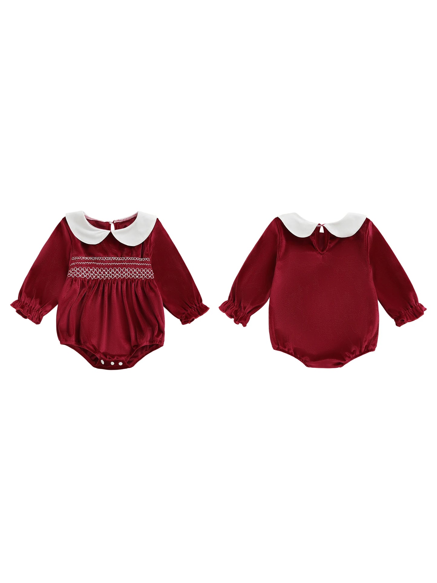 Infant Girls Holiday Velvet Romper