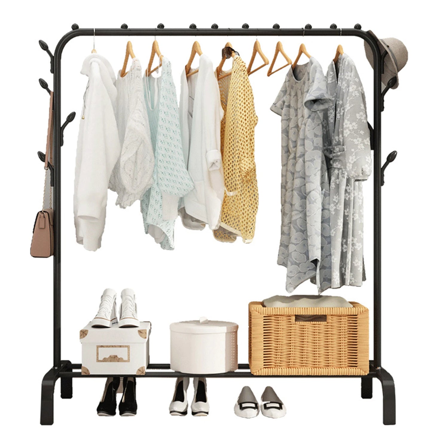 Clothes Rack Night Table Storage Organizer