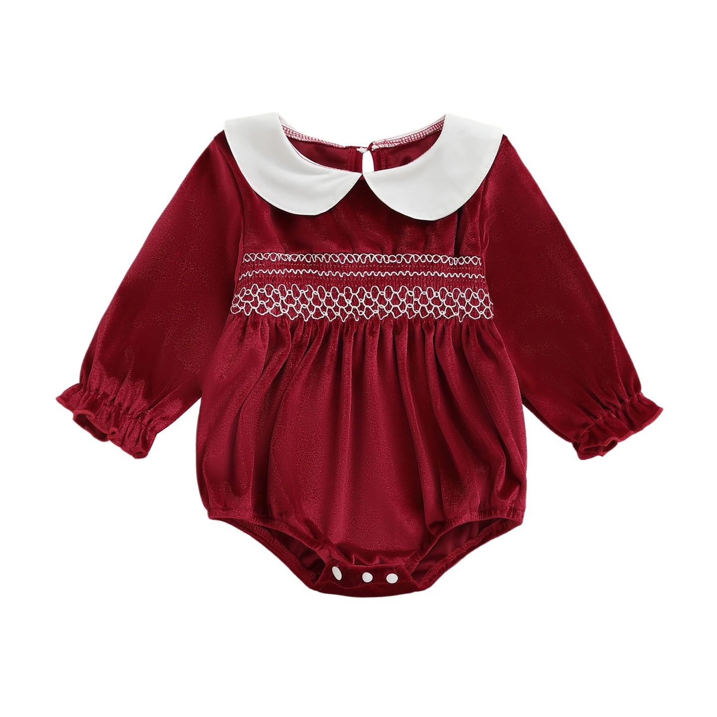 Infant Girls Holiday Velvet Romper