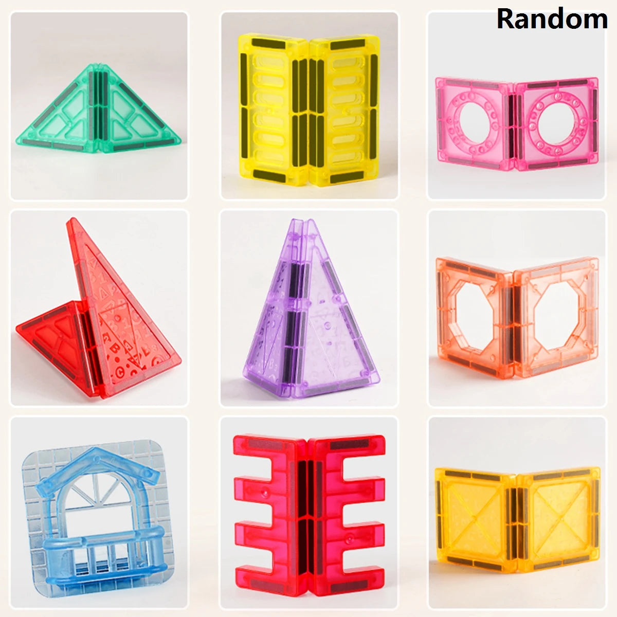 Colorful Creative Educational Magnetic Brick Building Blocks, children's DIY fine motor skills magnetic pieces, suitable for