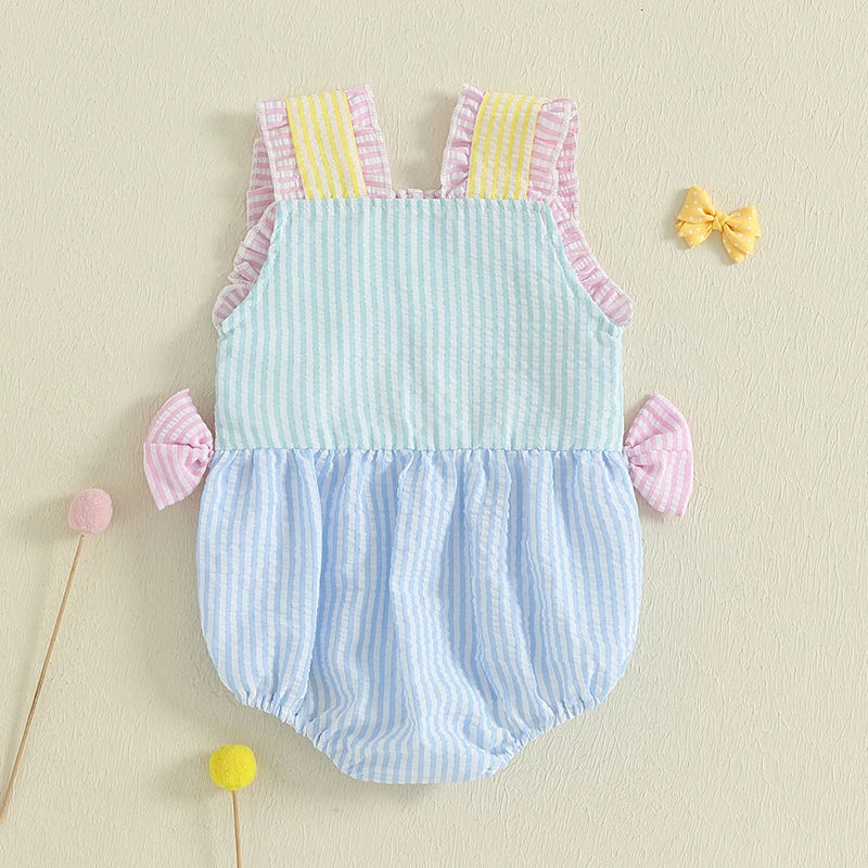 Adorable Toddler Floral Print Sleeveless Romper