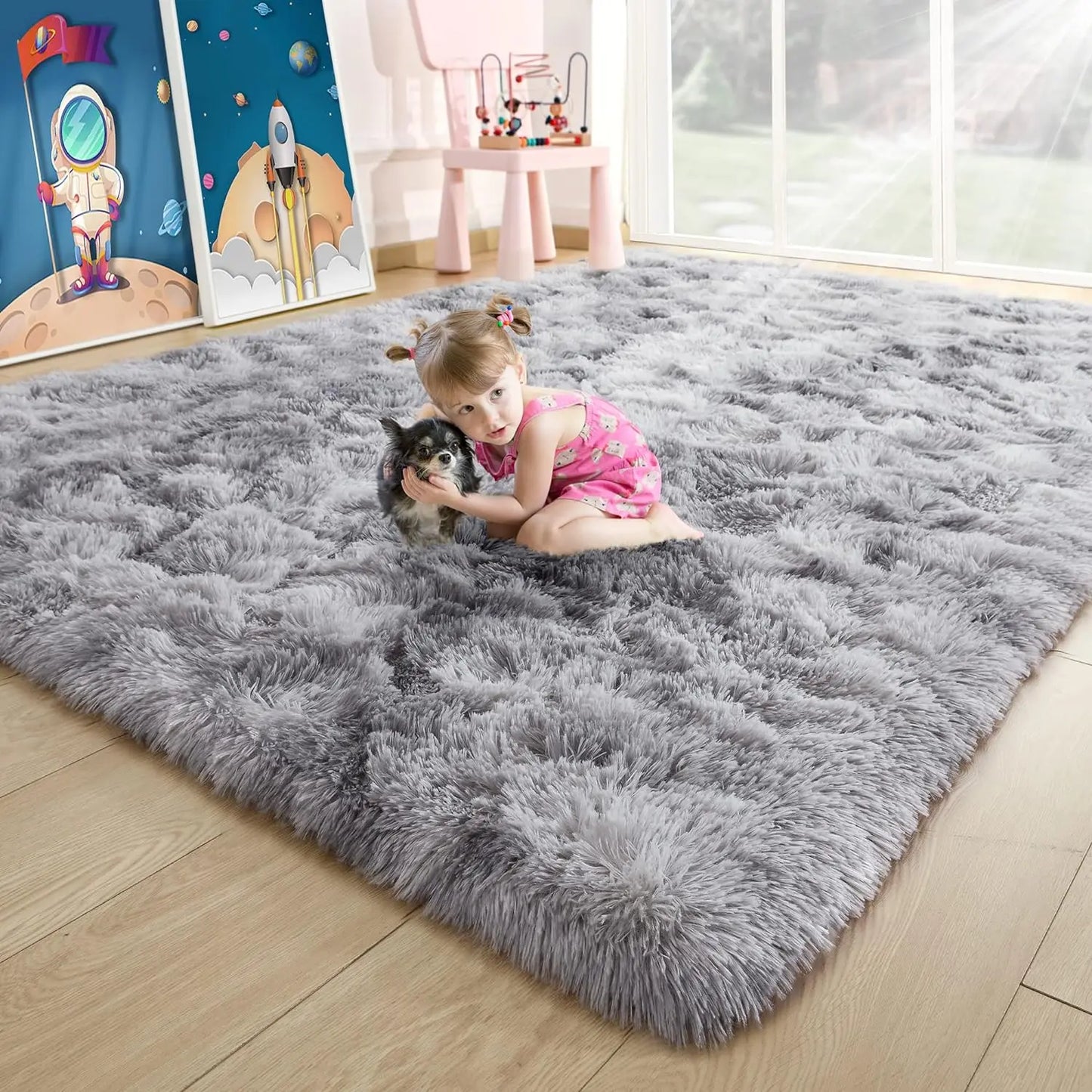 Soft Bedroom Fuzzy Area Rugs for Kids
