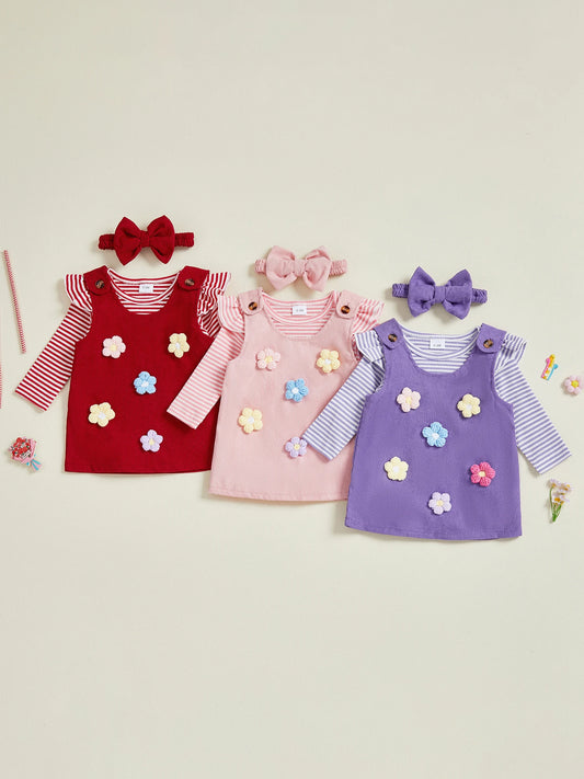 Adorable Baby Girl 3-Piece Outfit Set