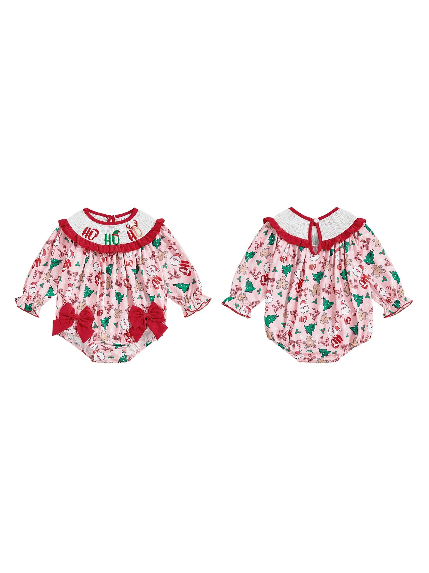 Baby Girl Christmas Tree Romper